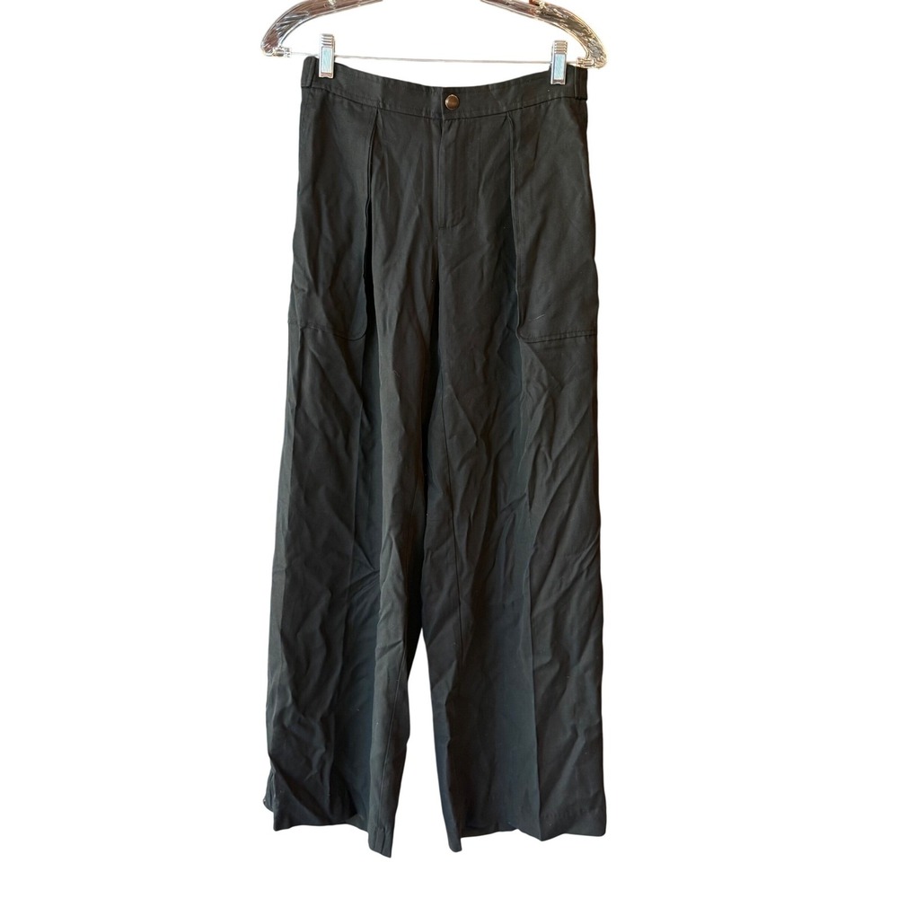 Banana Republic Wide Leg Tencel Lyocell Pants Black Size X-Small New With Tag